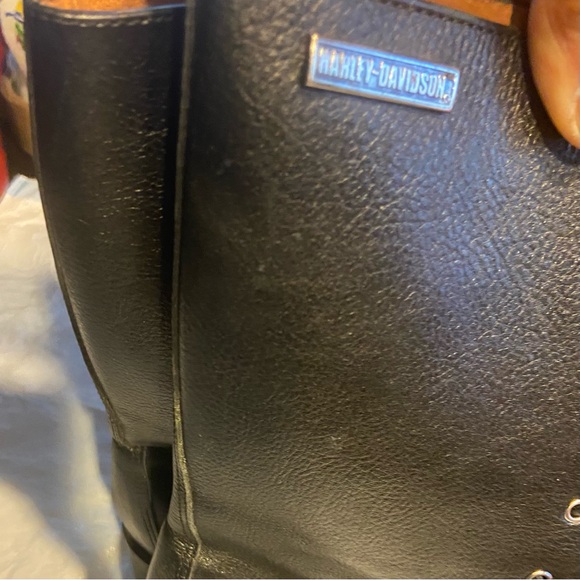 Harley Davidson Women’s Black Leather Motorcycle Boots - Picture 7 of 10